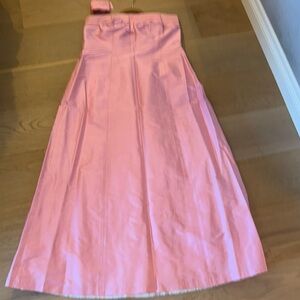 Elegant Pink Strapless Dress